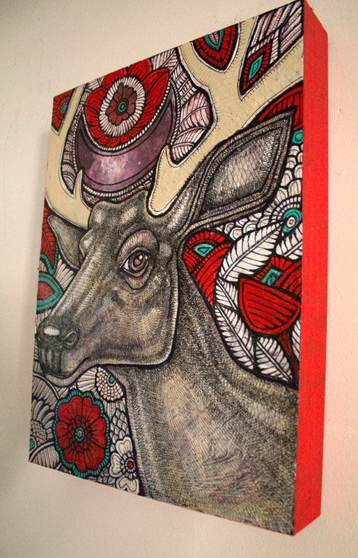 deer stag painting