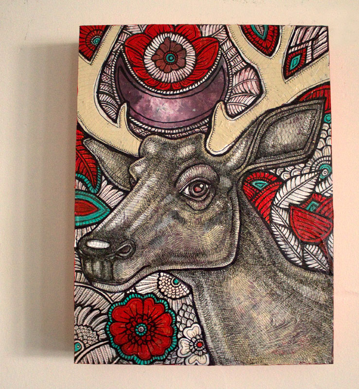 deer stag painting