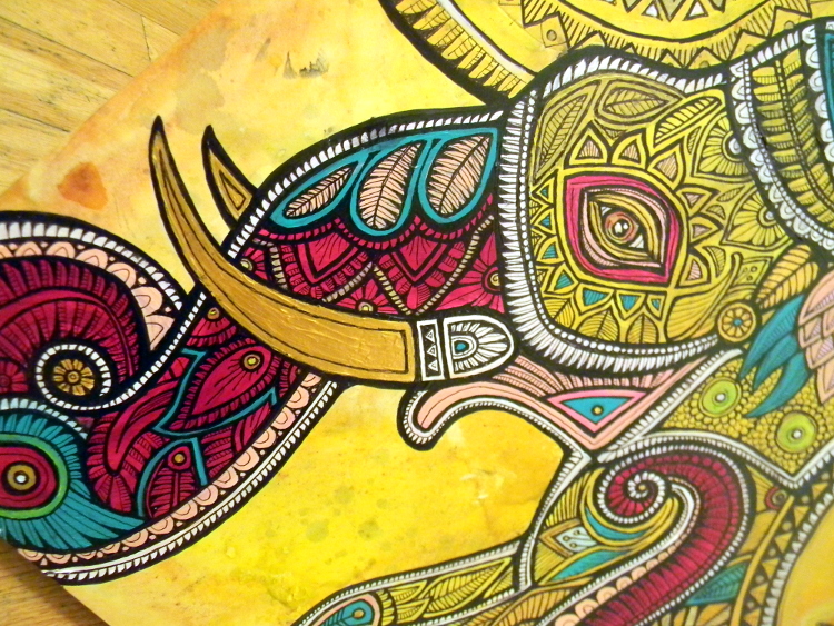 painted elephants / animal art