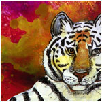 miniature tiger painting
