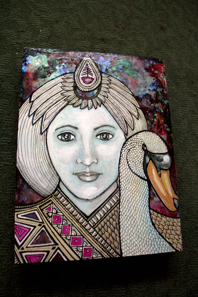 swan maiden painting