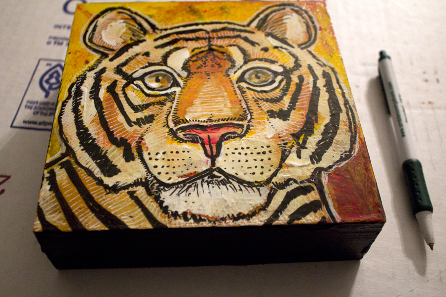 tiger big cat art