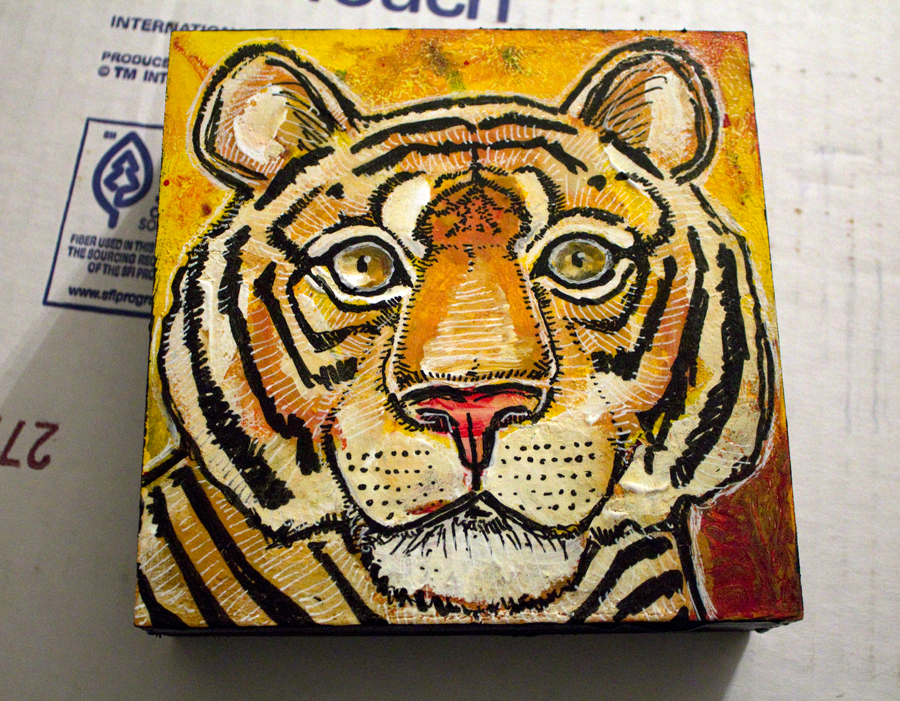 tiger big cat art