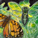 cicada butterfly art