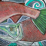 sockeye salmon fish art